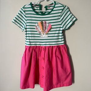 Mini Boden girls flip sequin dress